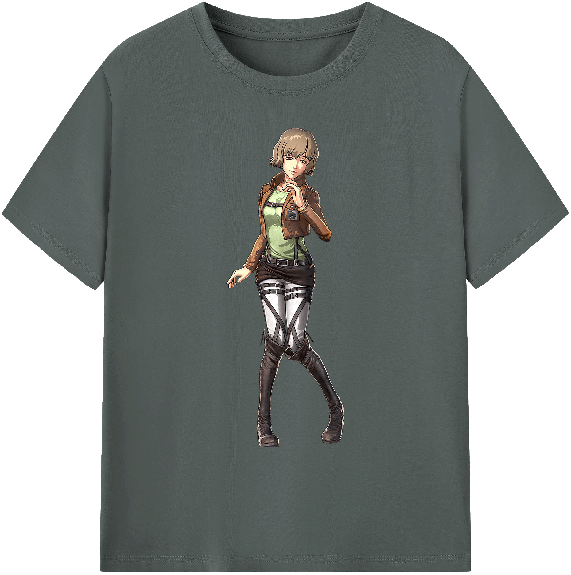（画像用） 進撃の巨人 ヒツチ Attack on Titan Hitch 綿100％ メンズ半袖Tシャツ｜肌触りやわらか＆通気性